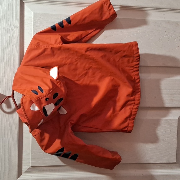 Little me size 24-month Orange tiger hooded lightweight coat - Picture 3 of 5